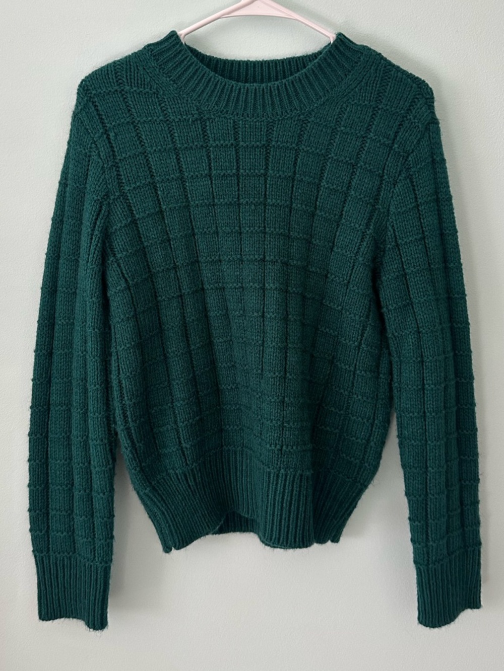 American Eagle Outfitters Chunky Crewneck Sweater - Teal Green